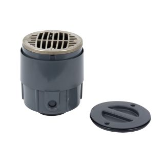 2-3 TRU-SET DRAIN WITH NICKEL BRUSH STRN