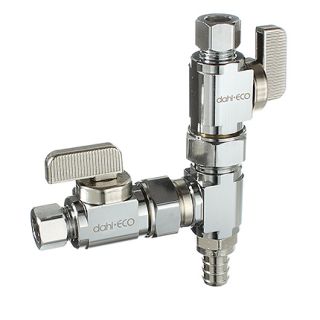 Dual Shut-Off Valve 1/2 Crimpex X 3/8 OD