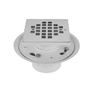 COMPLETE SQUARE SHOWER DRAIN POLISHED CH