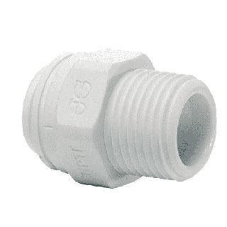 Polypropylene Male Connector 3/8 x 1/4 N