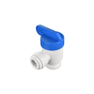 Polypropylene Shut-Off Valve 3/8 x 1/4 F