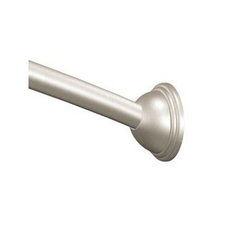5FT CURVED SHOWER ROD-BRUSH NKL FINISH