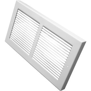 14"X6" WHITE BG31 BASEBOARD GRILLE