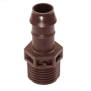 17MM BARB X 1/2" MPT MALE ADAPTER