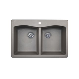 QZED3322 KSINK GRANITE DB METALLICO