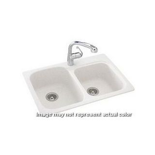 Double Bowl Kitchen Sink White